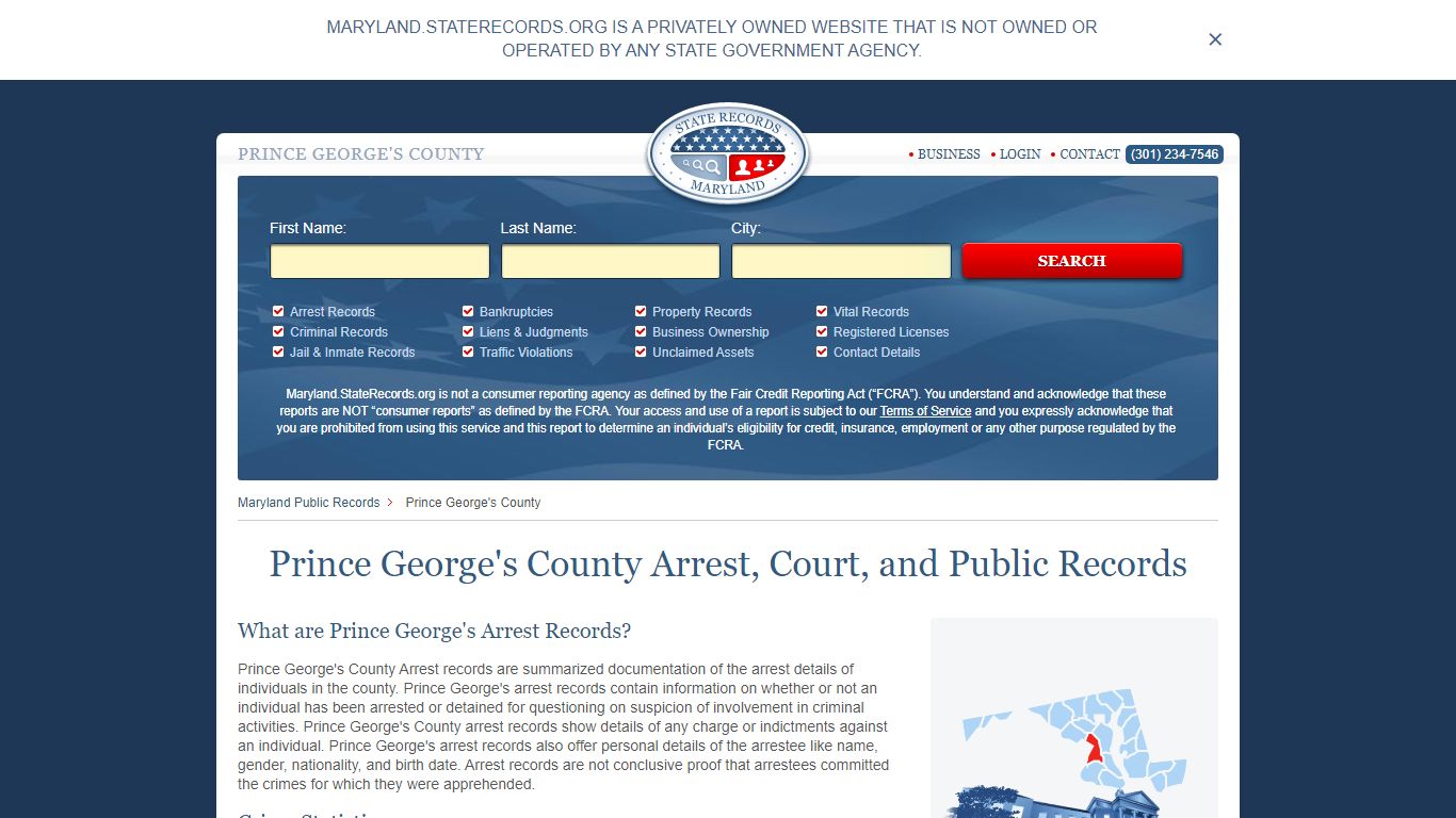 Prince George County Arrest, Court, and Public Records
